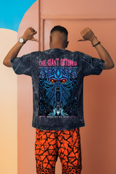 Giant Octopus Acid Washed Oversized Tee